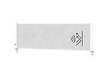 MAUL Tisch-Trennwand MAULconnecto Uplight, L 1600 x H 500 mm, LED-Beleuchtung, weiss