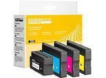 Schäfer Shop Select Tintenpatronen, ersetzt HP 950XL/951XL CMYK (CN045AE, CN046AE, CN047AE, CN048AE), Mixpack, cyan, magenta, gelb, schwarz