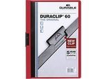 DURABLE Klemmmappen DURACLIP, DIN A4, Kunststoff, mit Clip, rot