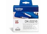 BROTHER Endlos-Etikett DK-22210, 29 mm x 30,48 m, Papier weiss