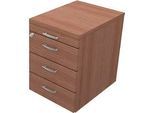 Rollcontainer ARLON OFFICE, B 420 x T 560 x H 585 mm, Nuss Canaletto-Dekor