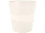 LEITZ® Papierkorb WOW, 15 Liter, perlweiss