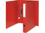 Ringhefter Biella Viria®, für DIN A4, bis 150 Blatt, 2 Ringe Ø 25 mm, mit Griffloch, L 255 x B 31 x H 320 mm, Pappe, rot