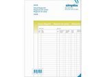 Durchschreibeblock, Kassa-Rap., A4, d,f,it, 50/50 Bl., Olive/weiss