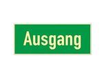 Schild Ausgang, HLF, Folie, selbstklebend