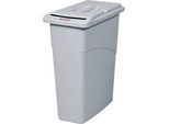Slim Jim® Confidental Abfallbehälter, 87 Liter, abschliessbar, Schlitzdeckel, hellgrau