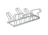 Bügelparker, 2-seitig, für Reifen bis B 55 mm, B 1050 x T 3200 x H 500 mm, Stahl feuerverzinkt, 6 Einstellplätze, montiert