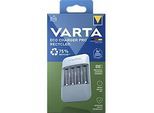 VARTA Akku Ladegerät Eco Charger Pro Recycled Box, aus 75% Recyclingmaterial, inkl. USB-Typ-C Ladekabel
