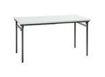 Klapptisch, stabiles 4-Fussgestell mit Spezial-Klappbeschlag, B 1200 x T 800 x H 725 mm, lichtgrau/schwarz