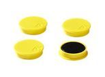 Haftmagnete, Ø 40 mm, Haftkraft ca. 1200 g, 4 Stück, gelb