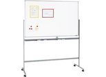 Schäfer Shop Select Mobiles Whiteboard, mit drehbarer Tafel, mit 4 Lenkrollen, 1000 x 1500 mm