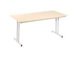 Klapptisch TR, B 1600 x T 700 x H 720 mm, Ahorn-Dekor/weissaluminium