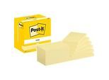Haftnotizen Post-it 655 CY, 12 Blöcke, 100 Blatt je Block, 76 x 127 mm, PEFC-zertifiziert, gelb