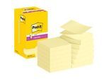 Super Sticky Z-Notes Post-it R33012SY, für Z-Notes Spender, 12 Blöcke, 90 Blatt je Block, je 76 x 76 mm, PEFC-zertifiziert, gelb