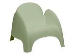 Sessel meet by Paperflow DUMBO, mit Armlehnen, stapelbar bis zu 4 Stück, Polypropylen, grün, 4 Stück