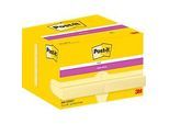 Post-It® Haftnotizen Super Sticky Notes, gelb, 47,6 x 73 mm, 90 Blatt/Block, 12 Blöcke, in Kartonverpackung