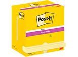 Post-It® Haftnotizen Super Sticky Notes, gelb, 76 x 127 mm, 90 Blatt/Block, 12 Blöcke, in Kartonverpackung