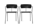 Stuhl BISTRO, stapelbar bis zu 4 Stück, B 535 x T 545 x H 760 mm, Stahlrohr & Polypropylen, schwarz, 2 Stück