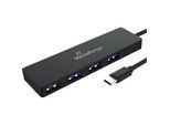 MediaRange USB Typ-C Verteiler, 4 Ports, für USB 3.0 und 2.0, Plug-and-Play, schwarz