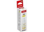 Original Canon Tintenflasche GI-55 Y (6291C001), 40 ml, bis zu 3000 Seiten, gelb