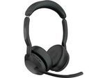 Headset Jabra Evolve2 55, Ladestation, Reichweite bis 30 m, bis 10 h, UC-optimiert, Stereo, schwarz