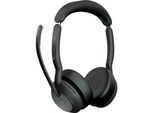 Headset Jabra Evolve2 55 link380c Stereo, Reichweite bis 30 m, bis 10 h, MS-Teams optimiert, schwarz