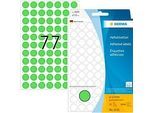 Vielzweck-Etiketten HERMA 2235, selbstklebende Markierungspunkte, Ø 13 mm, permanent haftend, 32 Blatt, Papier, matt, grün