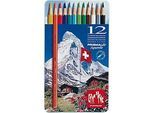 Caran d’Ache Farbstifte Prismalo Aquarelle, 12 Stück