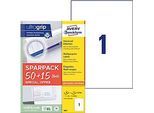 Avery Zweckform Etiketten 6603, universal, ultragrip, geeignet für Inkjet- & Laserdrucker, 210 x 297 mm, 65 Stück/65 A4-Bogen, FSC®-Papier, weiss