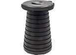 Teleskophocker WEDO® SITTOGO®NXT, zusammenschiebbar, höhenverstellbar, mit Umhängegurt, bis 150 kg, ABS-Kunststoff, schwarz