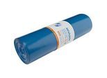 Deiss PREMIUM PLUS® Abfallsäcke, Recycling-LDPE, reissfest, B 700 x H 1100 mm, 120 liter, 55 µm, blau, 250 Stück