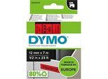 DYMO® Schriftbandkassette D1 45017, 12 mm breit, rot/schwarz