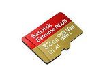SanDisk Extreme PLUS - Flash-Speicherkarte (microSDHC/SD-Adapter inbegriffen) - 32 GB - A1 / Video Class V30 / UHS-I U3 - microSDHC UHS-I