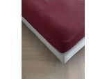 Spannbettlaken KAYORI "Tara", rot, B:200cm L:220cm, Jersey-Elasthan, Obermaterial: 95% Baumwolle, 5% Elasthan (LYCRA), Bettlaken, Spannbettlaken, Hergestellt aus GOTS-zertifizierter Bio-Baumwolle
