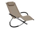 vidaXL Kinder-Sonnenliege Stahl Taupe