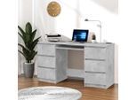 vidaXL Schreibtisch Betongrau 140x50x77 cm Holzwerkstoff