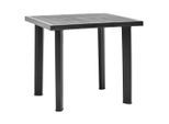 vidaXL Gartentisch Anthrazit 80x75x72 cm Kunststoff