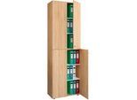 Mid.you Aktenschrank , Sonoma Eiche , Holzwerkstoff , 4 Fächer , 70x220x39 cm , Büromöbel, Büroschränke, Aktenschränke