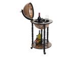 Globusbar MCW-D83, Minibar Hausbar Weinregal, Weltkugel Ø 33cm rollbar Eukalyptusholz MVG ~ schwarz