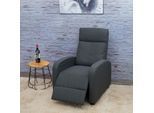 Fernsehsessel MCW-F76, Relaxsessel Sessel Liegesessel, Liegefunktion verstellbar Stoff/Textil ~ hellgrau