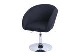 Esszimmerstuhl MCW-F19, Küchenstuhl Stuhl Drehstuhl Loungesessel, drehbar höhenverstellbar ~ Stoff/Textil anthrazit