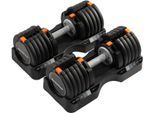 Hantel-Set NORDICTRACK "NordicTrack-Hanteln mit einstellbarer Last (2 x 25 kg)", schwarz, Hanteln, Stahl, Kunststoff
