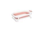 Lorelli Babybadewanne Royal 83 cm faltbar, Kanalabdeckung, stabile Beine rosa