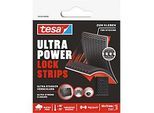 tesa® Ultra Power Lock Stripes schwarz, 4 Streifen à 5 cm, wetterfest, Haltekraft bis 4 kg