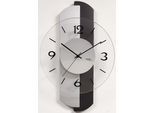 Wanduhr AMS "W9206", grau (anthrazit), Wanduhren, B/H/L: 27cm x 6cm x 42cm, Wanduhr, Made in Germany,Holz,Wohnzimmer,Esszimmer,Küche,Arbeitszimmer,Flur