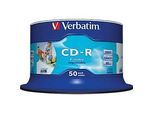 Verbatim CD-R printable (Tinte), bis 52fach, 700 MB/80 min, 50er-Spindel