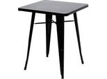 Outdoor-Tisch meet by Paperflow URBAN, quadratisch, B 600 x H 730 mm, Stahl verzinkt, schwarz-schwarz