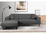 Home affaire Ecksofa "ARROS L-Form mit Wellenunterfederung, Masse B/T/H: 235/163/81 cm" incl. Zierkissen, mit Recamiere rechts/links bestellbar, auch in Cord