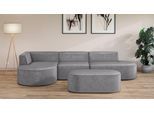 andas Ecksofa »EIVIND Designer Sofa mit Ottomane rechts/links, B/T/H: 343/159/72 cm«, L-Form mit Wellenunterfederung, auch...