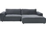 Ecksofa MUSTERRING "LUCIA L-Form", grau (anthrazit), B:296cm H:81cm T:190cm, Flachgewebe VALMONT (60% Baumwolle/40% Leinen), Leder PURO, pigmentiertes Leder, Microfaser CRONA (100% Polyester), Flachgewebe FLORIS (100% Polyester), Leder BAX, pigmentiertes Leder, Sofas